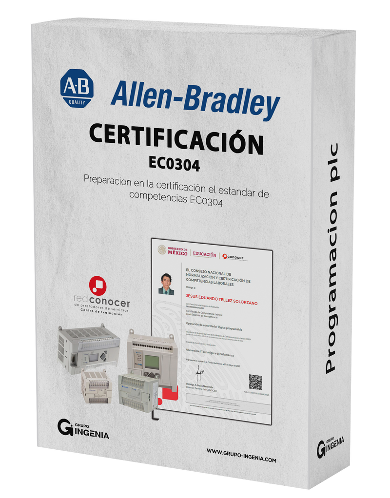 Programador PLC Allen Bradlley según el Estandar EC0304